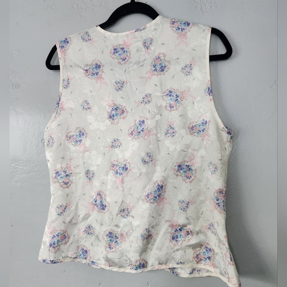 Vintage Nordstrom 2 Piece Floral Bouquet Bridal Shorts Lingerie Pajama Set Med - Picture 5 of 8